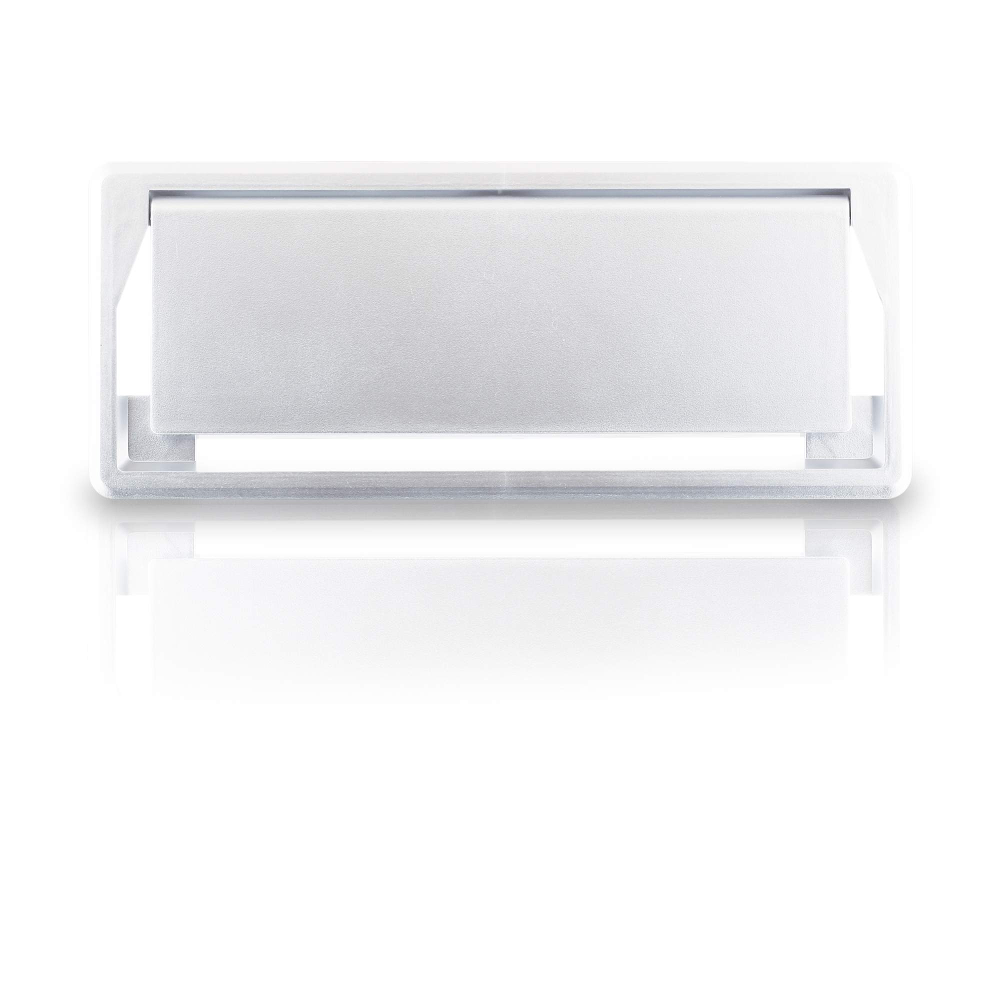 MX Plastic Access Flap Your Ultimate Desk Organizer for Effortless Cable Management and Workspace Tidiness (Cutout Size: 290x110) Silver