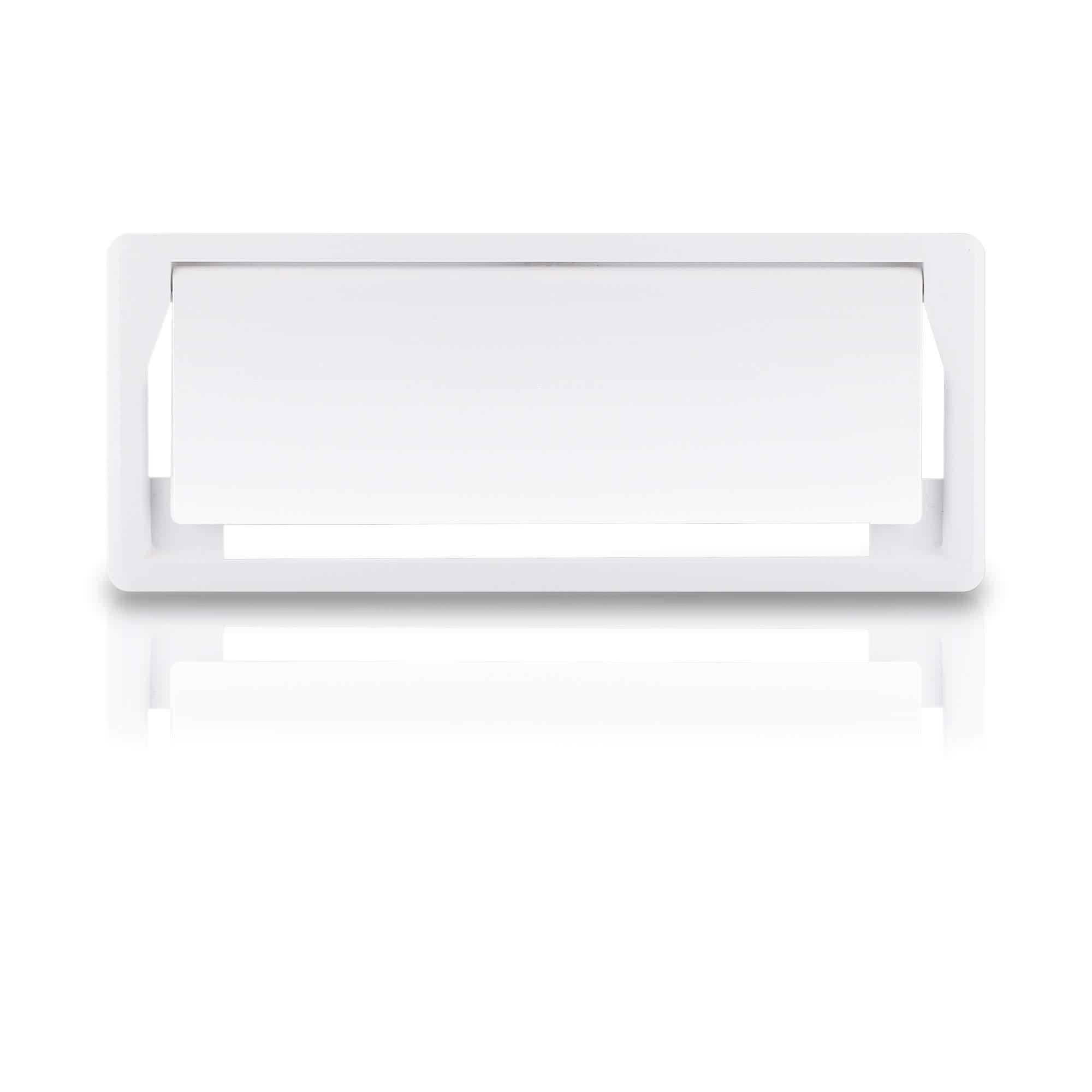 MX Plastic Access Flap Your Ultimate Desk Organizer for Effortless Cable Management and Workspace Tidiness (Cutout Size: 290x110) White