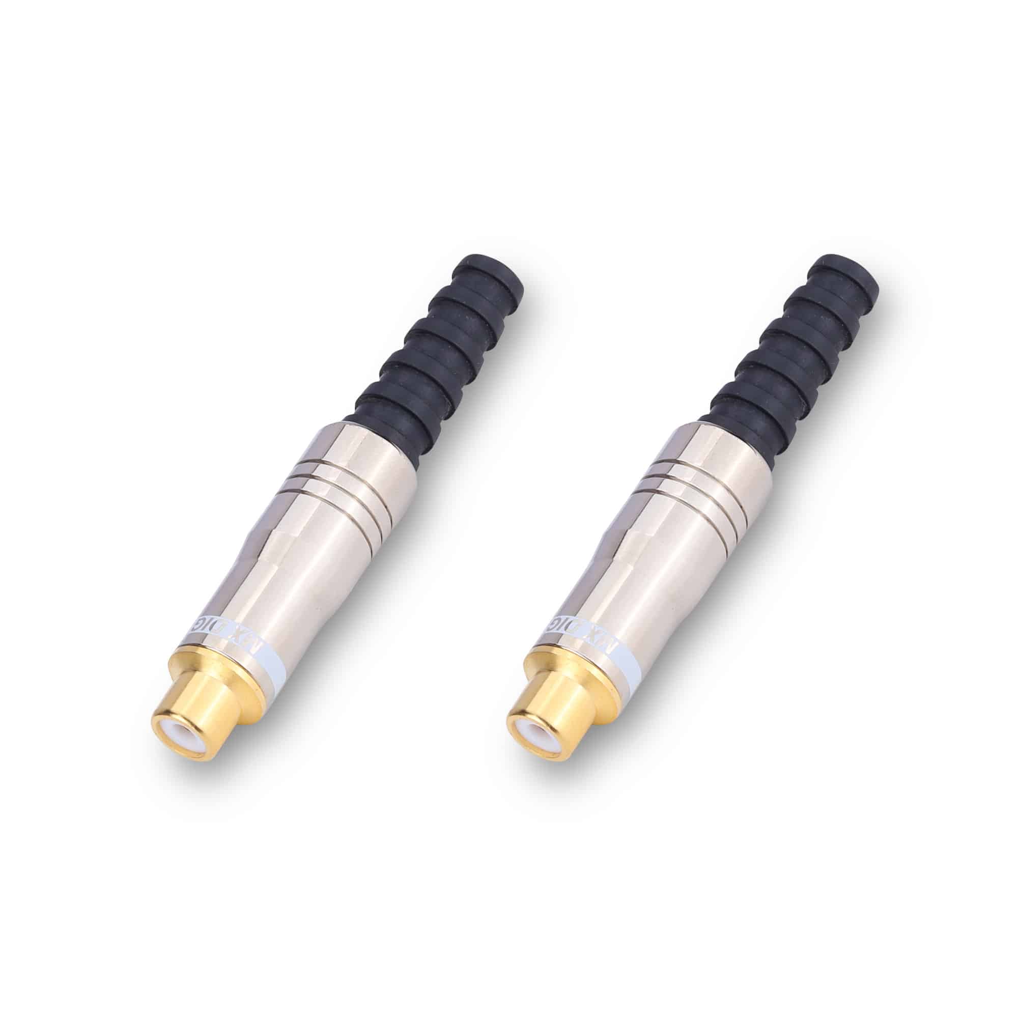 MX RCA Extension Socket - Full Metal with Teflon, Heavy Duty (Tip Gold Plated) (Pack of 2)