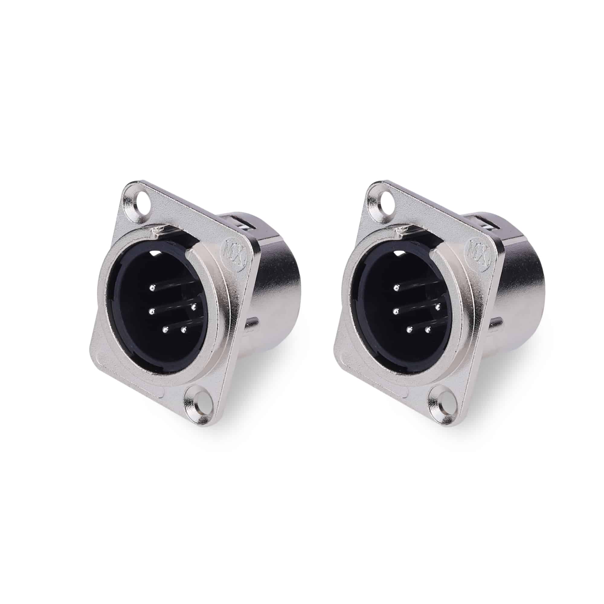 MX XLR 5-Pin Male Microphone Connector - Panel Mounting - Pack of 2