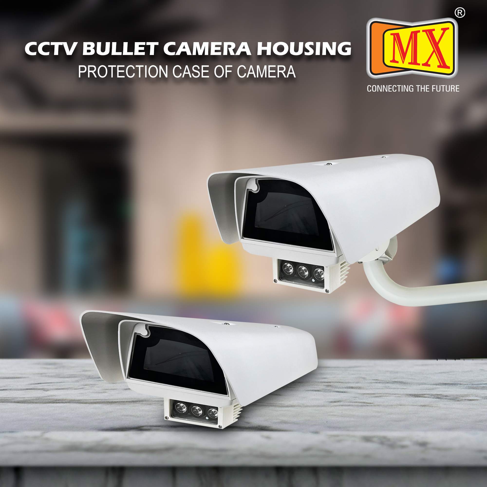 MX IP66 Side Opening Type 460mm Length with Sunshield, Heater, Blower, and External IR Lamp (230V AC) - Image 2