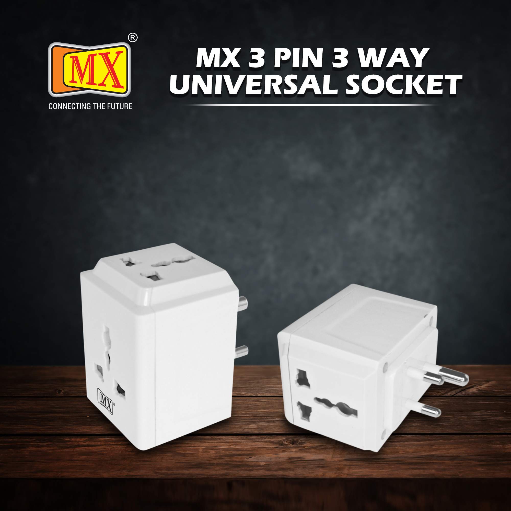 MX 3 Pin and Way 10Amp Socket Plug Spike Buster with Surge Protector and Safety Shutter - Image 2