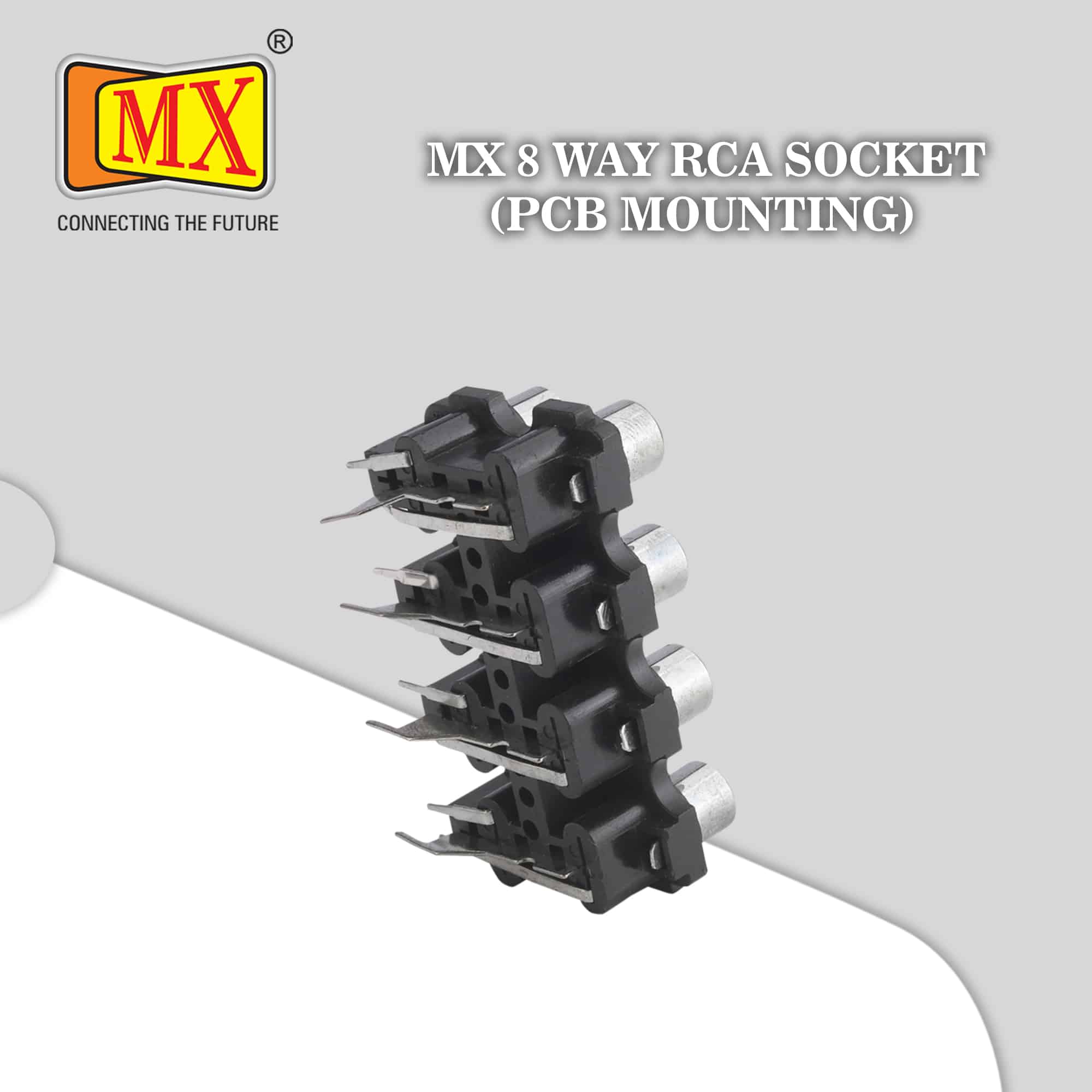 MX 8-Way RCA Female Socket (PCB Mount) (pack of 2) - Image 2