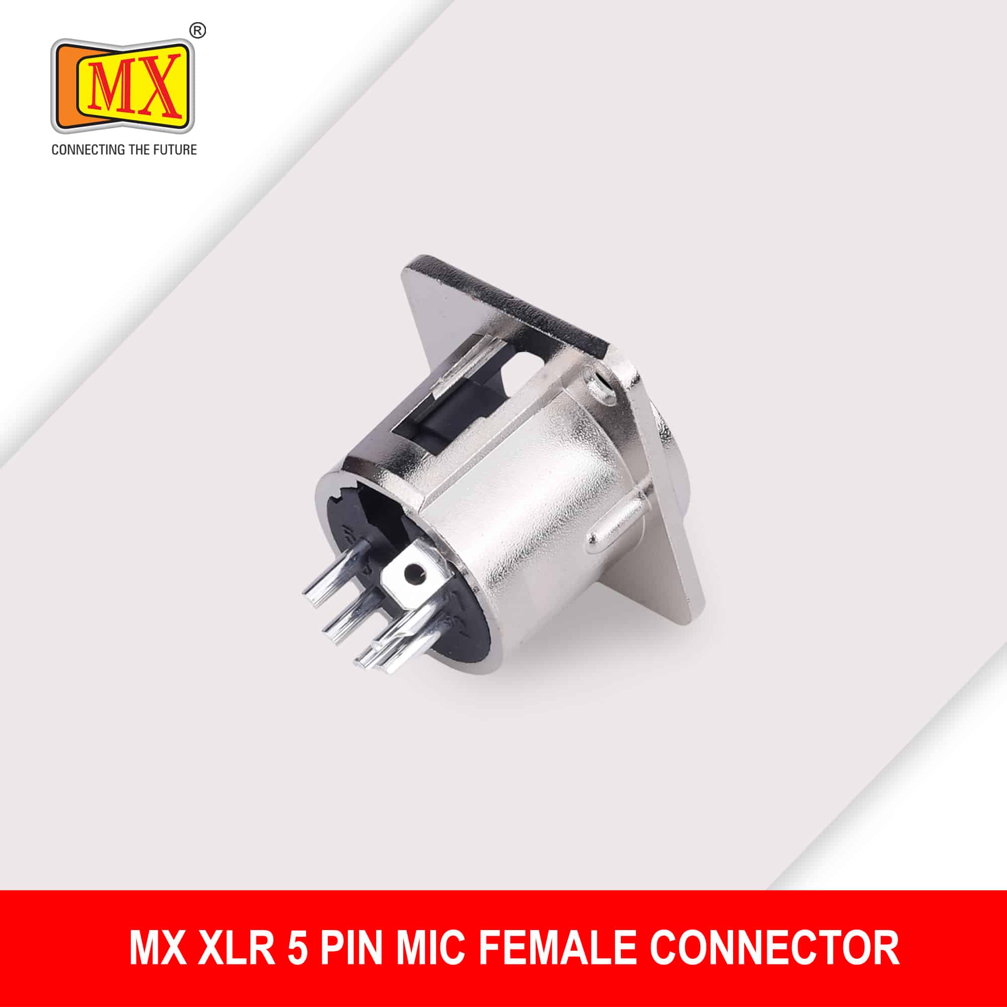 MX XLR 5-Pin Male Microphone Connector - Panel Mounting - Pack of 2 - Image 2