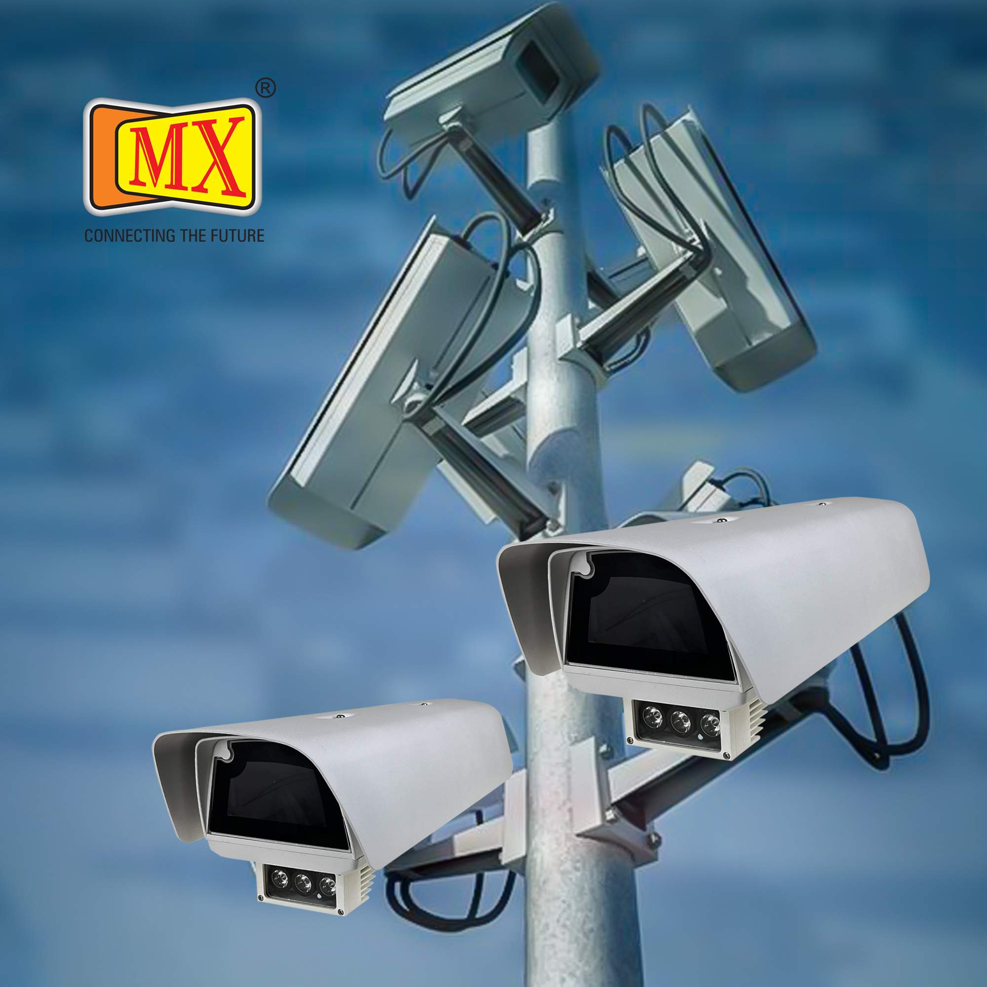 MX IP66 Side Opening Type 460mm Length with Sunshield, Heater, Blower, and External IR Lamp (230V AC) - Image 5