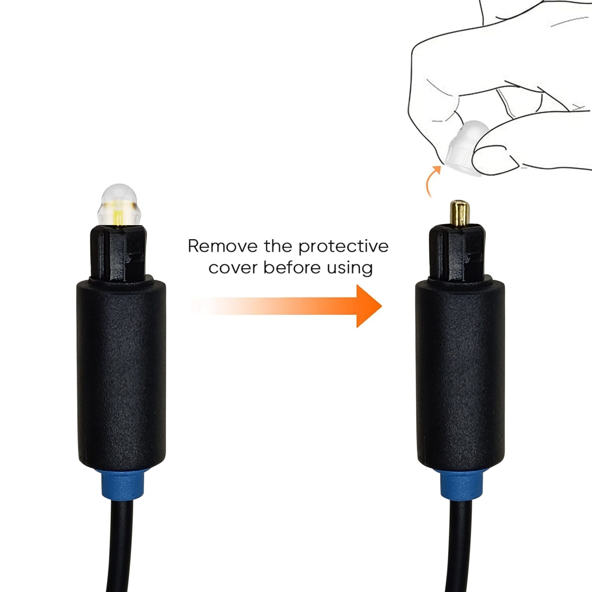 MX Fiber Optic Cable TOSLINK to TOSLINK Plug Cord - 3 meters - Image 5