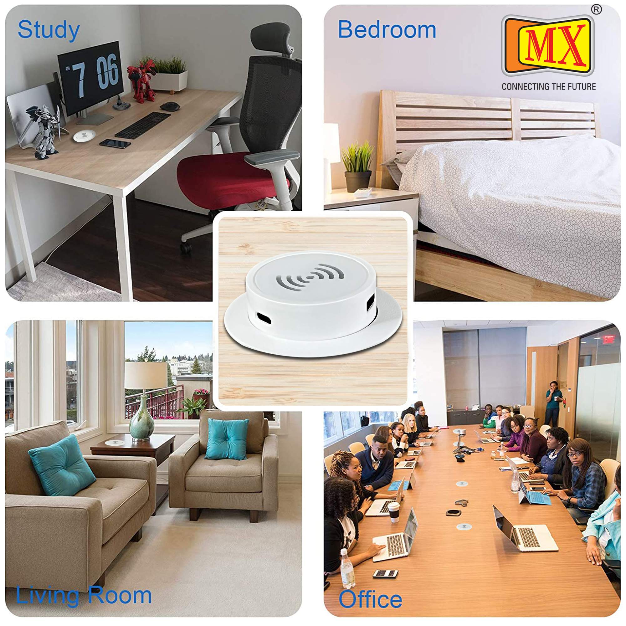 MX 15W Wireless Charger with Usb C - 20W PD QC 3.0 & USB A -18W QC PD 3.0 Ideal for All Wirelss Charger Support Android & IOS Smartphone Devices ( MX 7018 ) - Image 3