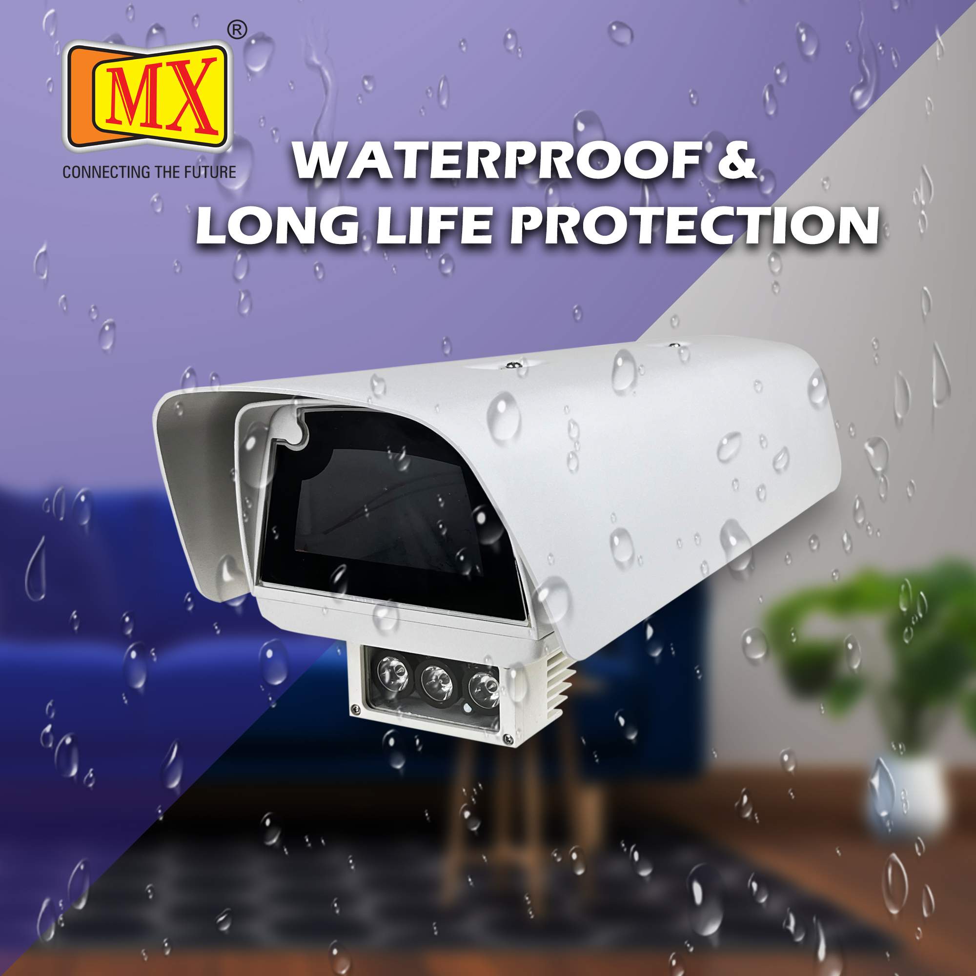 MX IP66 Side Opening Type 460mm Length with Sunshield, Heater, Blower, and External IR Lamp (230V AC) - Image 4
