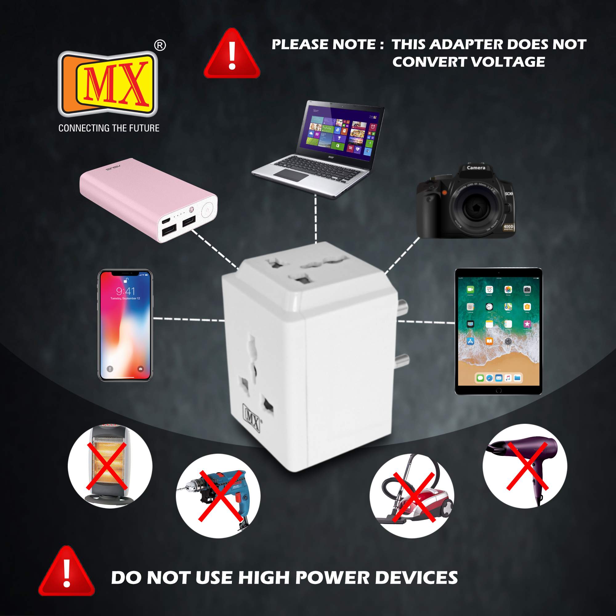 MX 3 Pin and Way 10Amp Socket Plug Spike Buster with Surge Protector and Safety Shutter - Image 4