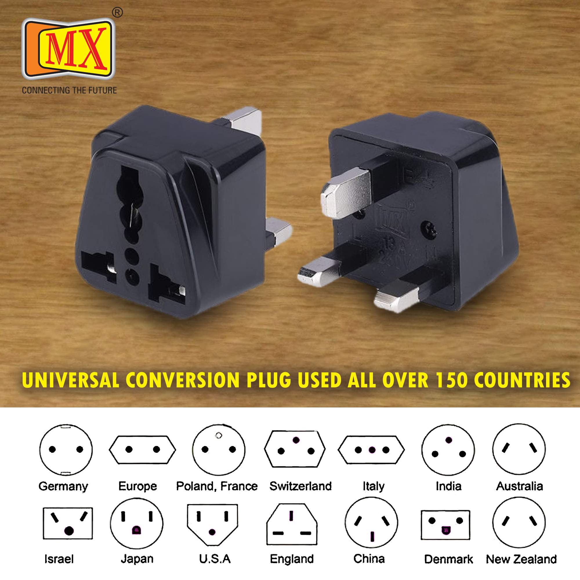 MX Universal Conversion Plug 3 Pin (13 Amp) for UK, Hong Kong & Singapore - Image 3