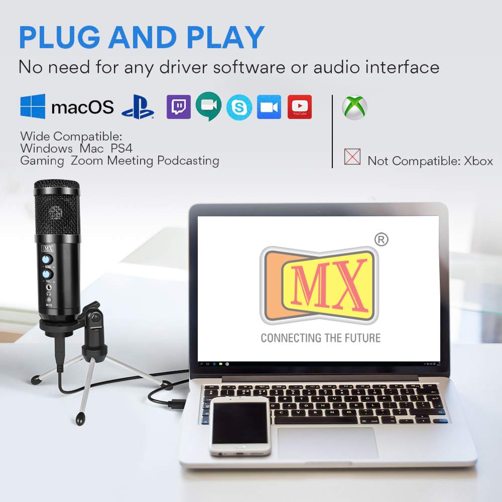 MX USB Professional Condenser Cardioid Microphone - Image 4