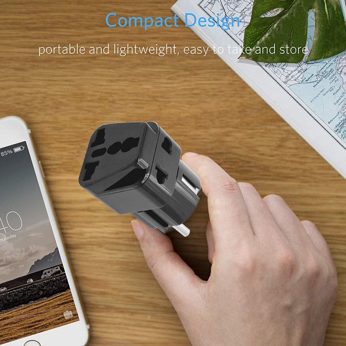 MX 2 in 1 Conversion Plug Europe Type Schuko Plug to Universal Socket and 2 pin Socket Worldwide Travel Adapter (Black) (Pack of 2) - Image 4