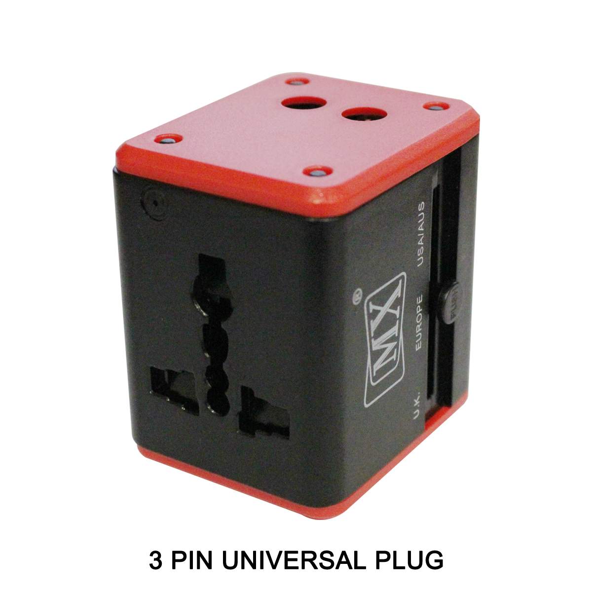 MX 4 in 1 Universal Travel Adapter with 2 USB Ports, Built-in Fuse & Surge Protector, International Conversion Plug Used Worldwide with Multi Type Power Outlet USB 2.1A, 100-250V, (MX-4024) - Image 8