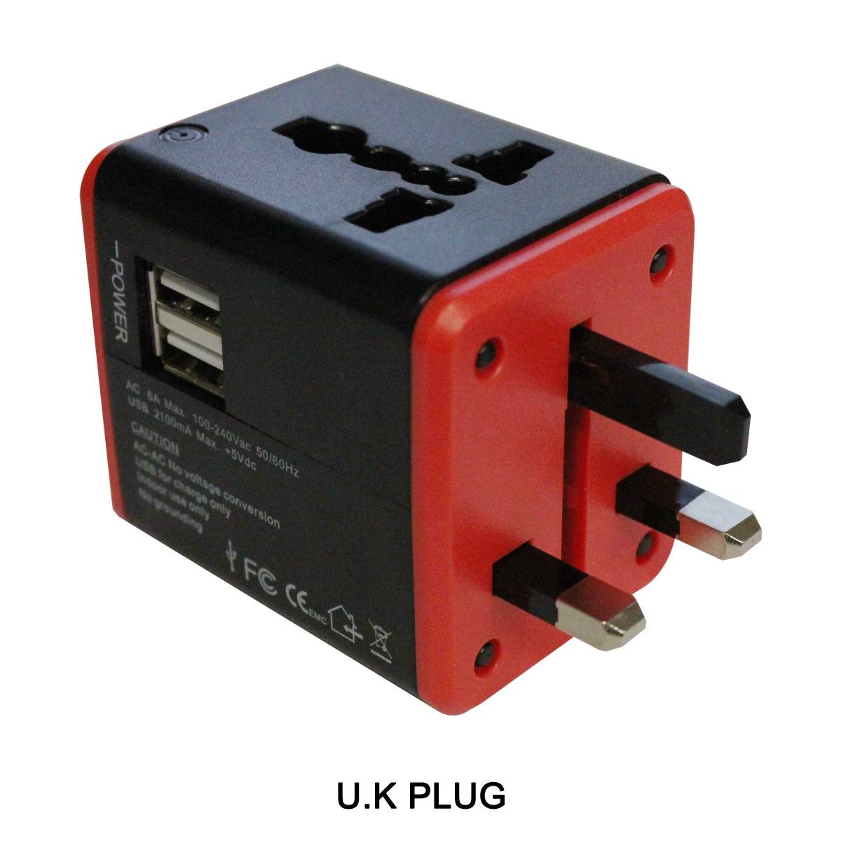 MX 4 in 1 Universal Travel Adapter with 2 USB Ports, Built-in Fuse & Surge Protector, International Conversion Plug Used Worldwide with Multi Type Power Outlet USB 2.1A, 100-250V, (MX-4024) - Image 11
