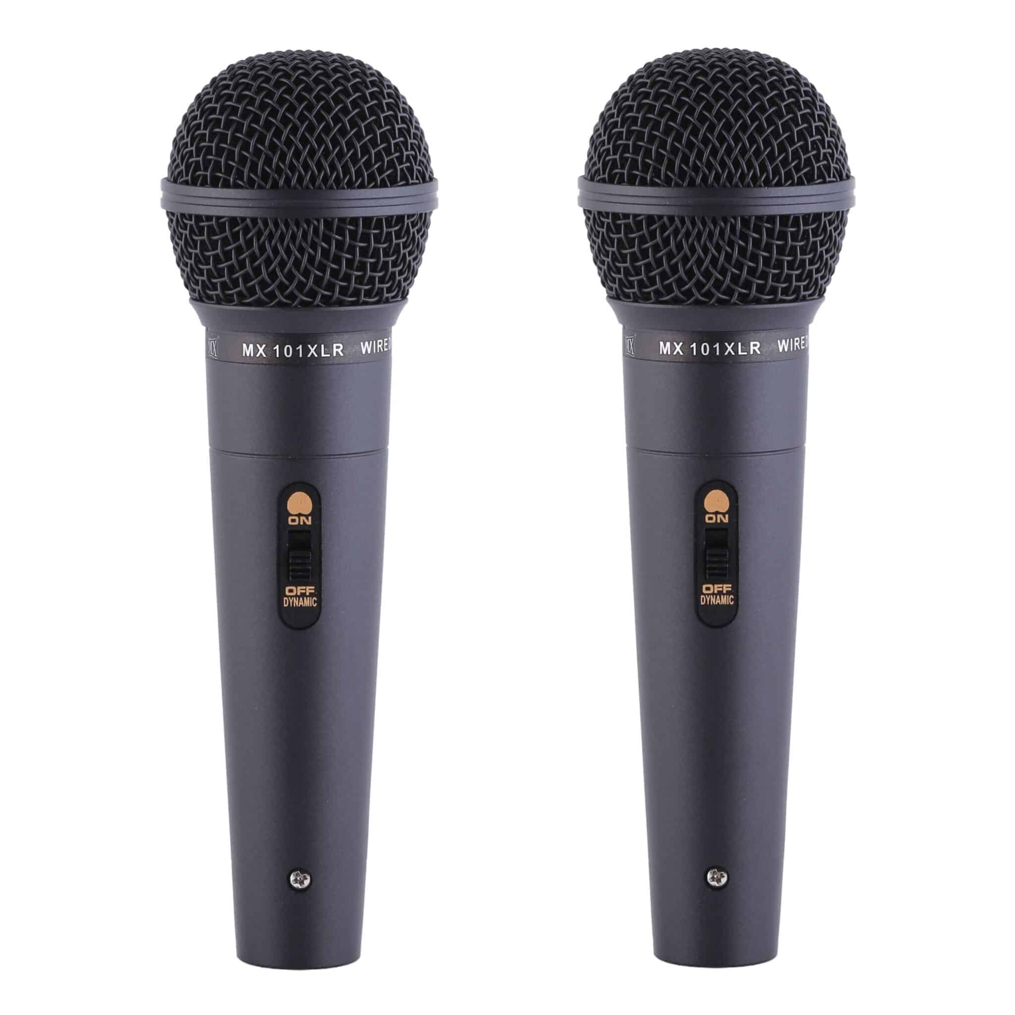 MX Dynamic Unidirectional Microphone for Deal for Spoken-Word Presentations, Karaoke Performances, Multimedia, Instrument Use, Home Or Portable Recording/Karaoke Systems (Pack of 2)