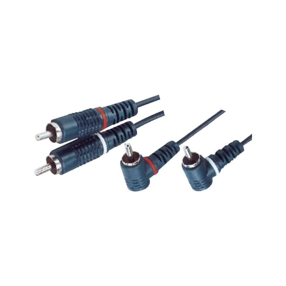 MX 2 RCA PLUG STRAIGHT TO MX 2 RCA PLUG (RIGHT ANGLE) CORD