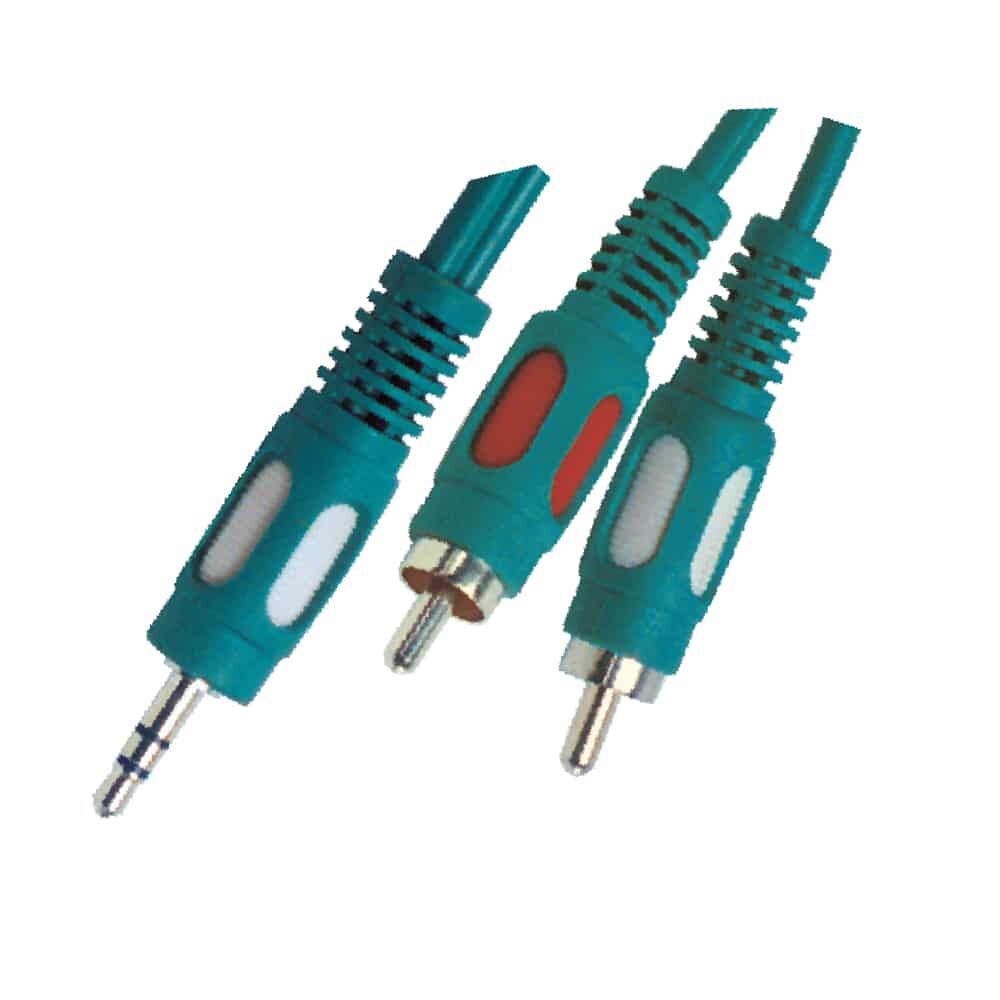 MX EP STEREO PLUG 3.5 mm TO MX 2 RCA PLUG CORD (DUAL LINK)
