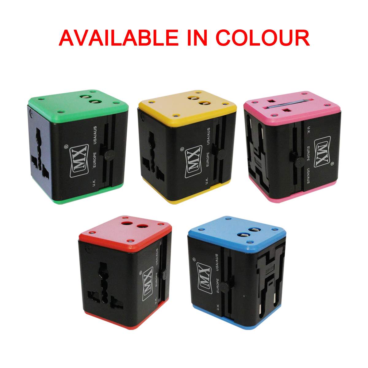 MX 4 in 1 Universal Travel Adapter with 2 USB Ports, Built-in Fuse & Surge Protector, International Conversion Plug Used Worldwide with Multi Type Power Outlet USB 2.1A, 100-250V, (MX-4024) - Image 14