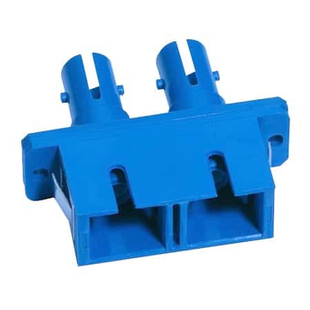 MX SC-ST ADAPTOR WITH P.B./MM SLEEVE PLASTIC HOUSING /DUPLEX WITH SQUARE FLANGE SINGLE MODE