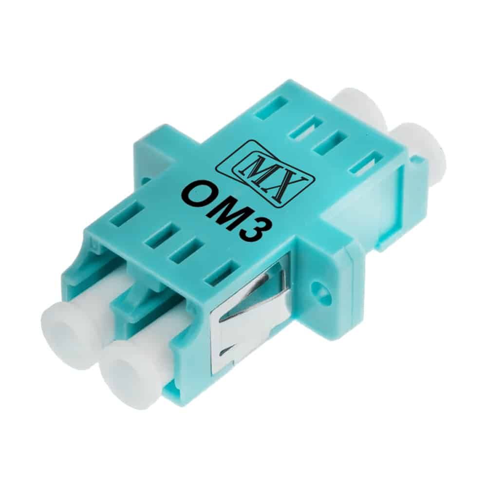 MX LC DUPLEX ADAPTOR OM3 AQUA BLUE