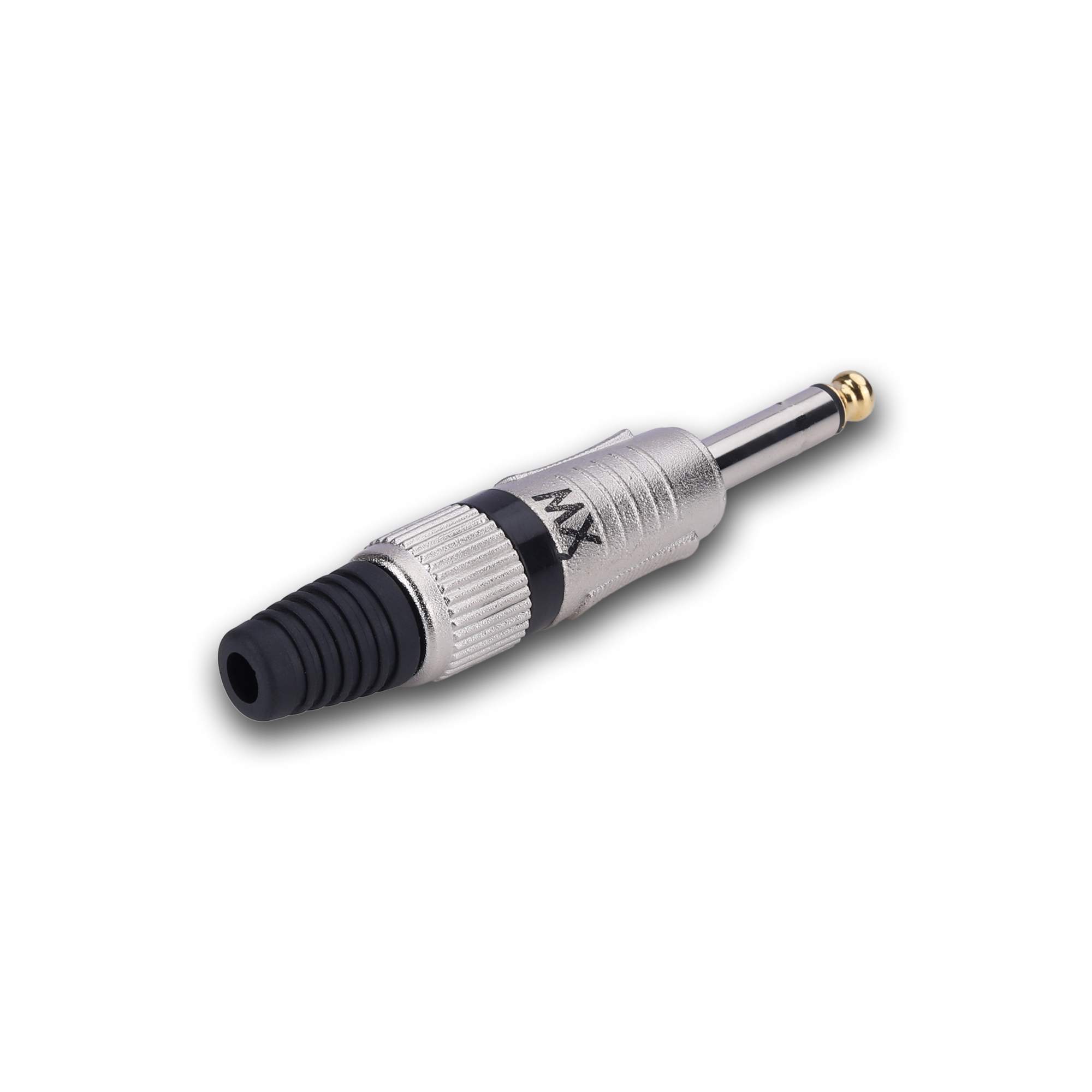 MX 6.35 MM P-38 MONO MALE CONNECTOR WITH GOLDEN TIP WITH RING HEAVY DUTY - Image 2