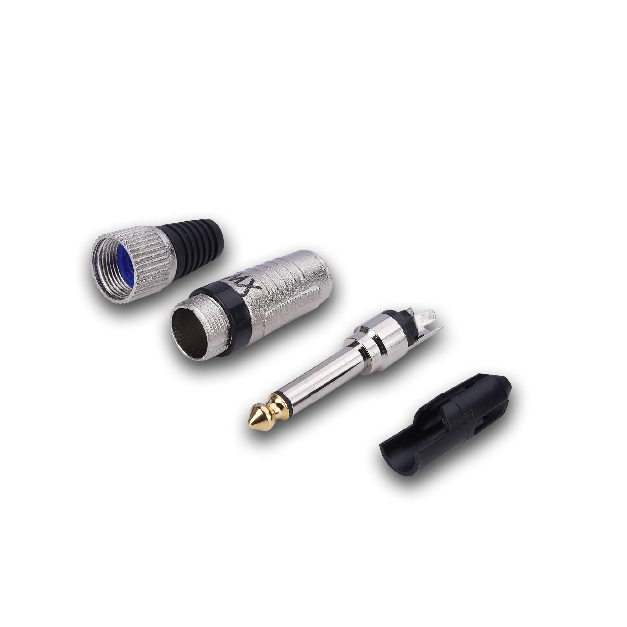MX 6.35 MM P-38 MONO MALE CONNECTOR WITH GOLDEN TIP WITH RING HEAVY DUTY - Image 3