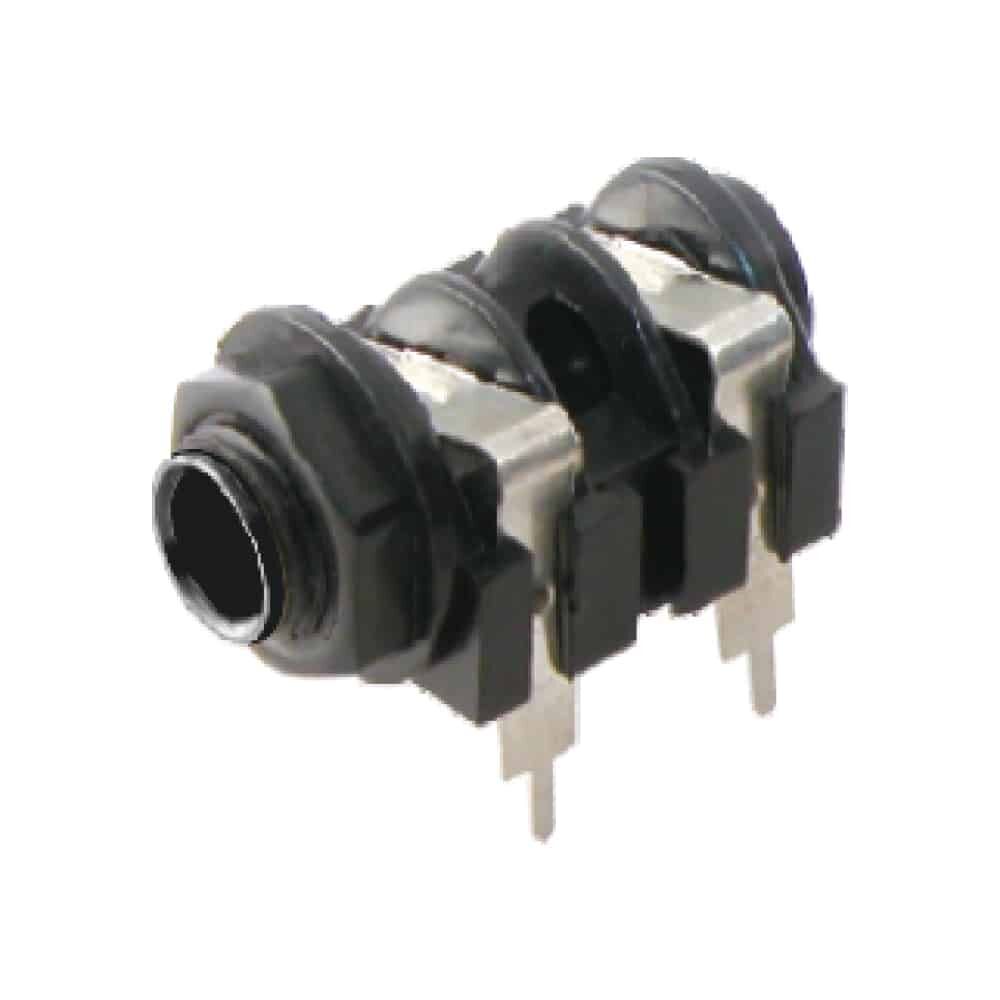 P-38 MONO FEMALE CONNECTOR PCB MNTG. PLASTIC