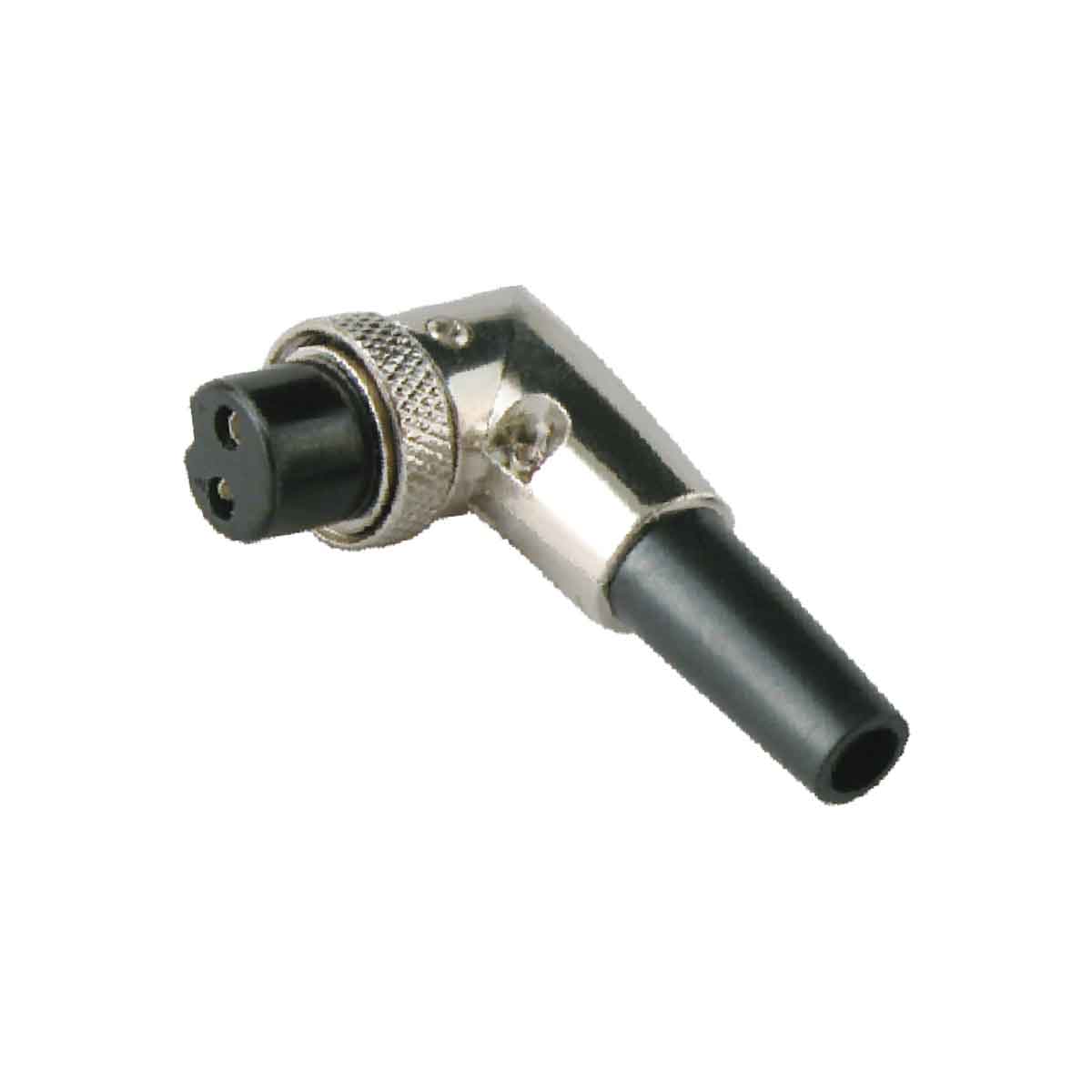 MX MIC MALE PLUG CONNECTOR RIGHT ANGLE (COPPER PLATED) - 3 PIN PLUG