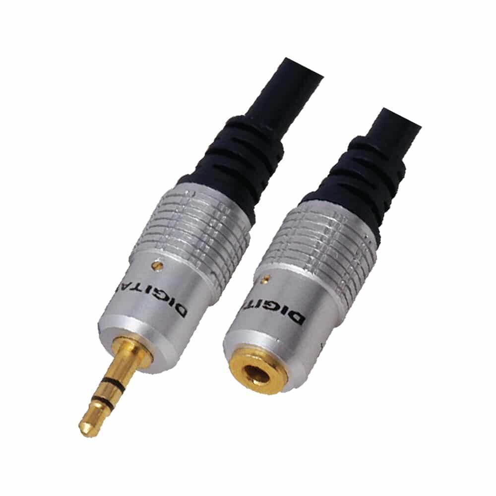 MX EP STEREO PLUG 3.5 mm TO MX EP STEREO SOCKET 3.5 mm CORD (TIP GOLD PLATED)