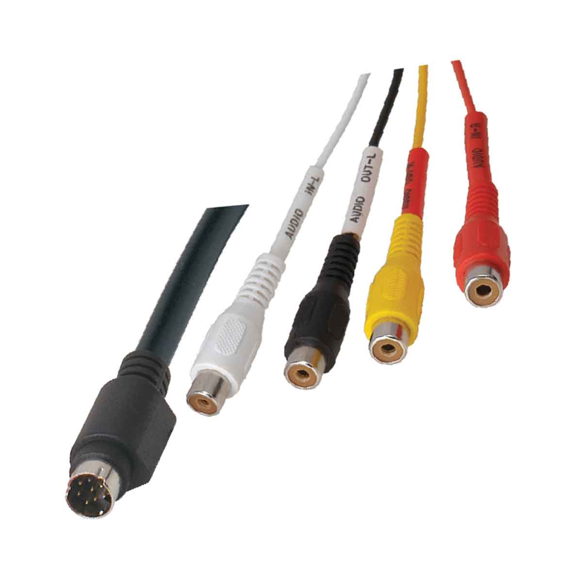 MX S-Video 8-Pin Mini DIN Plug to 4 RCA Socket Cord