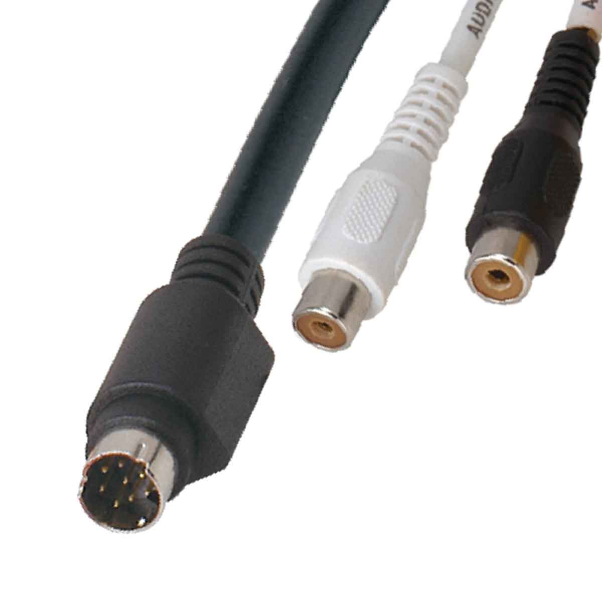MX S-Video 8-Pin Mini DIN Plug to 4 RCA Socket Cord - Image 2