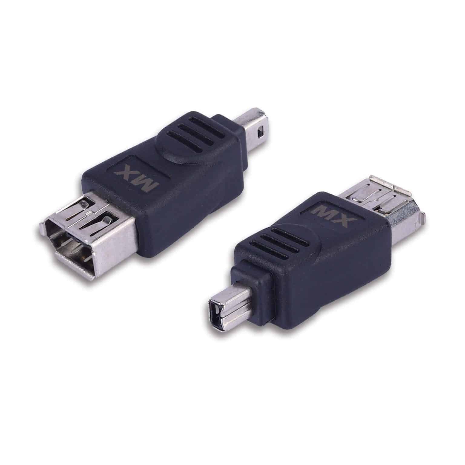 MX FireWire IEEE 1394 6 Pin Female to 4 Pin Male FireWire Adapter - MX ...