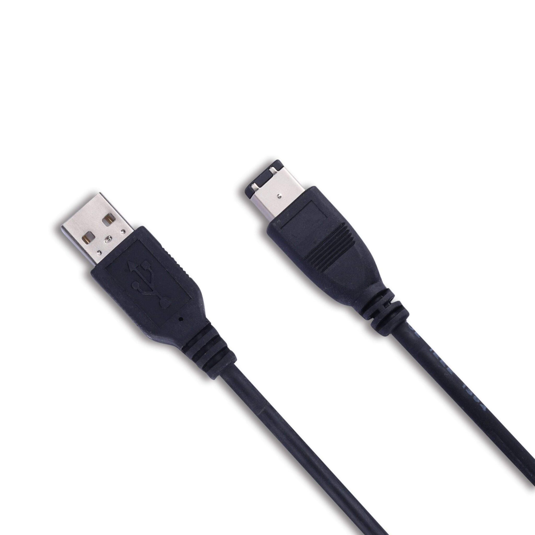 MX FireWire IEEE 1394 6 Pin Male to MX USB A Male Cord