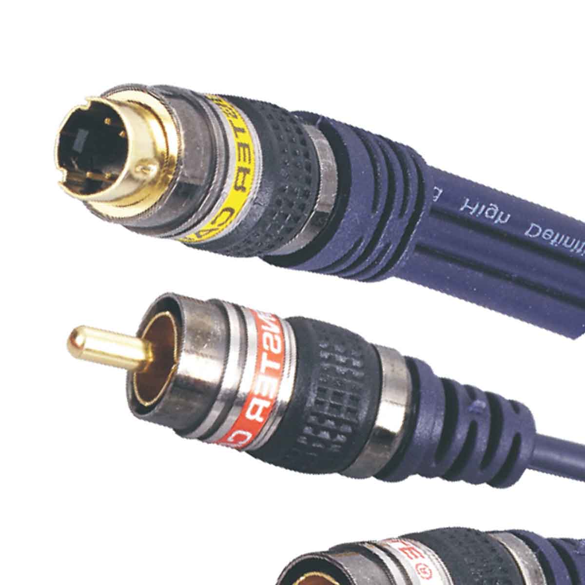 MX S-Video 4-Pin Mini DIN Plug to 3 RCA Plug Cord - 1.5 meters - Image 3