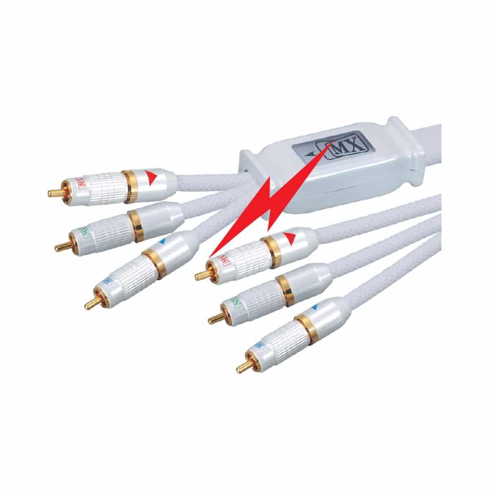 MX 3 RCA PLUG TO MX 3 RCA PLUG CORD DIGITAL HIGH POWER BUILT IN STRONG ELECTRO MAGNETIC SIGNAL (EMI) - 5 MTR.