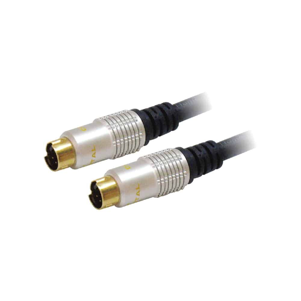 MX S-Video 4 Pin Mini DIN Plug to 4 Pin Mini DIN Plug Cord (Digital Link) (Gold-Plated) 15 Mtrs