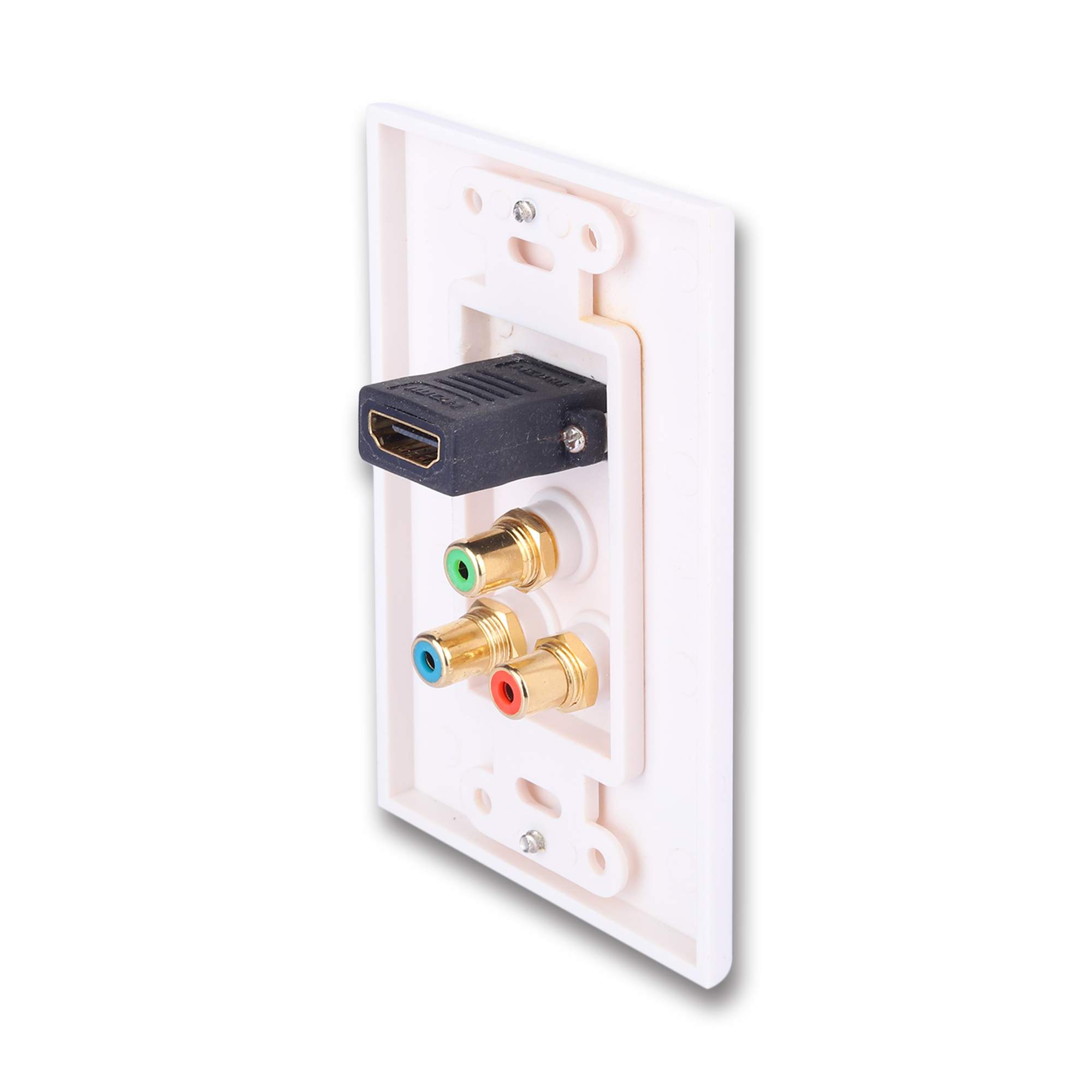 MX HDMI Male with 3 RCA Socket (RGB) Face Plate (114.5mm x 70mm) - Image 2