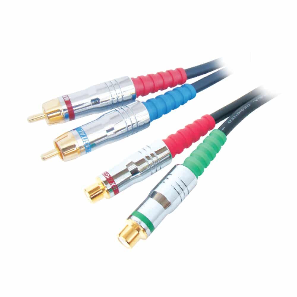 MX 2 RCA Plug to 2 RCA Socket Cord - Low Noise Digital Cable, 1.5 Meters