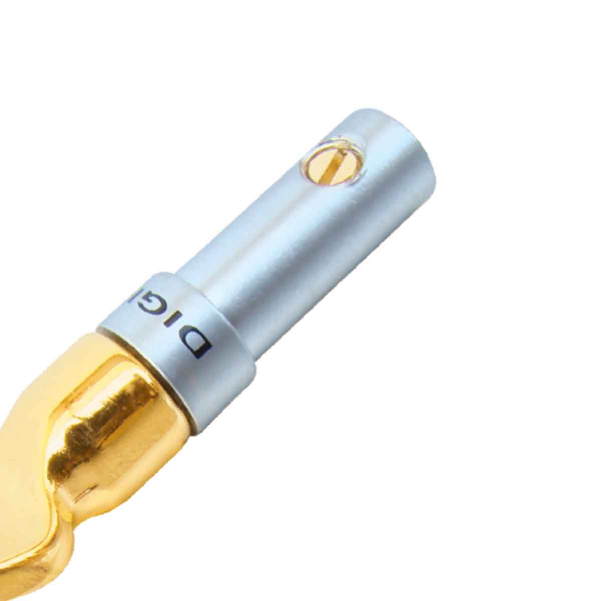 MX binding post 'Y' terminal, screw type (gold plated) with chrome plated metal cap. Heavy-duty, designed for 4mm cable. - Image 3