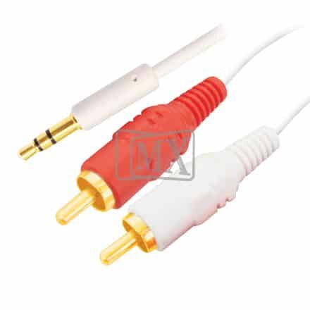 MX EP Stereo Male 3.5mm To 2 RCA Male For iPhone / iPod Cord - 3 Mtr