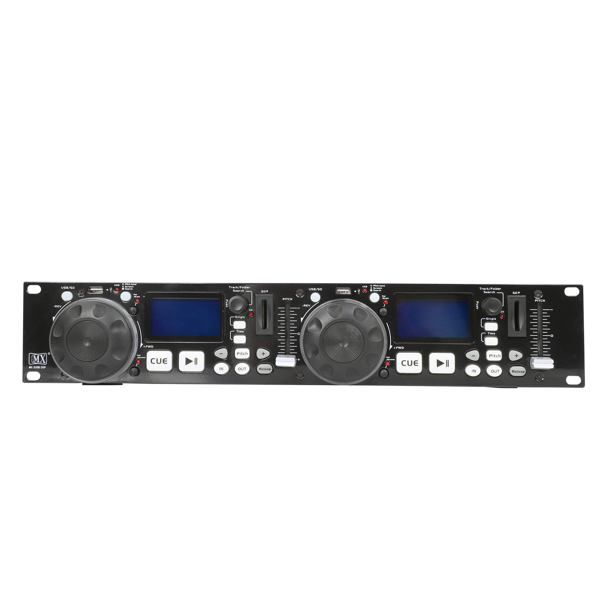 MX Professional Dual Media Player with playback from multiple sources two USB ports and RCA input 2USBDSP Wired DJ Controller