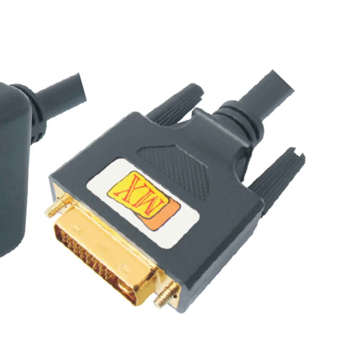 MX DVI 24+1 PIN MALE TO 2 HDMI - SHORT CABLE - GOLD PLATED - Image 3