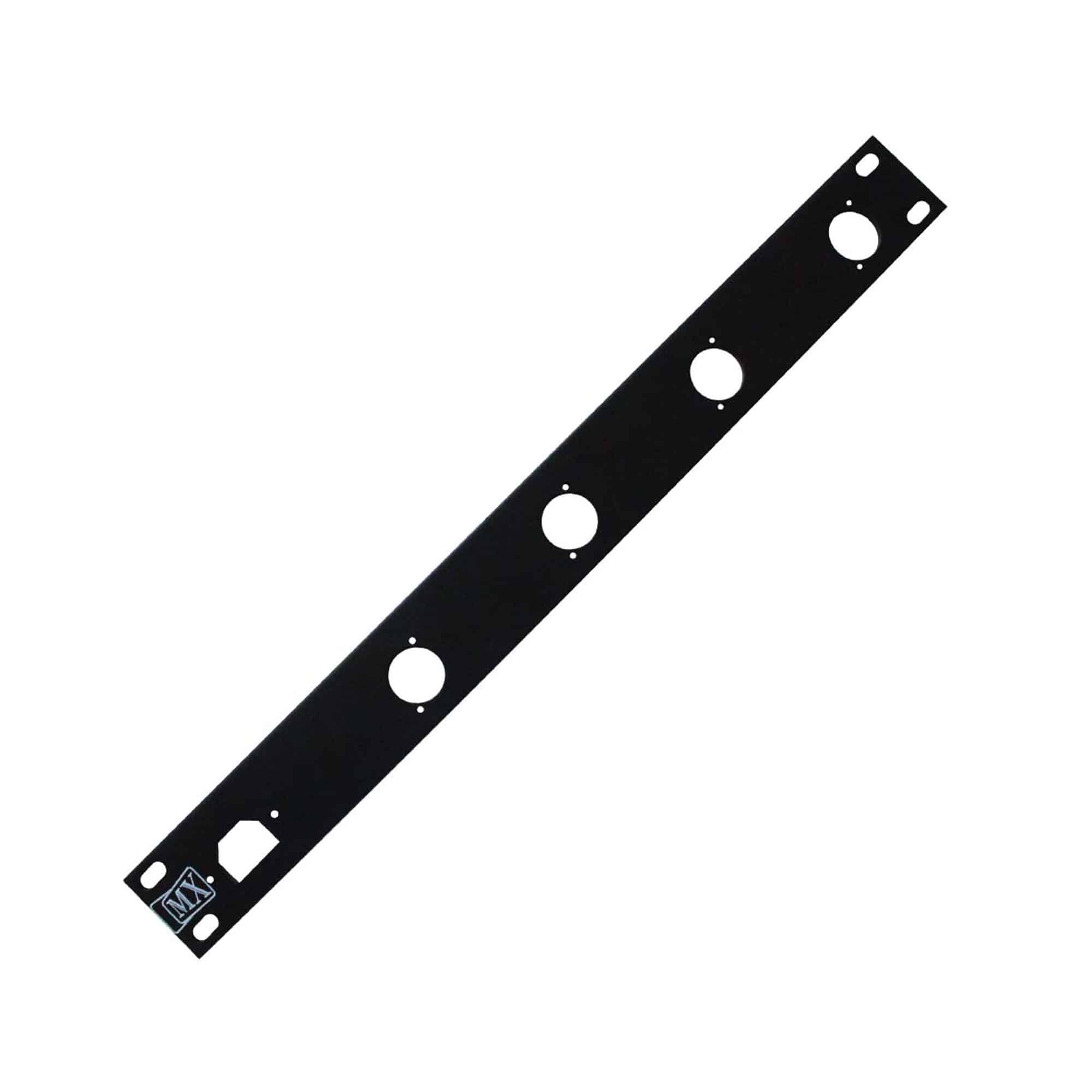 MX Studio Plate 1 x 8 Way + 1 AC Socket: Size 486 x 50 mm - Pro Audio Stage Plate