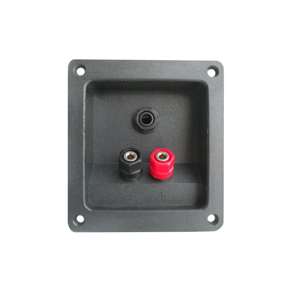MX 2 WAY ARMY TYPE BINDING POST SPEAKER TERMINAL WITH P-38 MONO SOCKET FEMALE - ? 93.5 X 102 mm