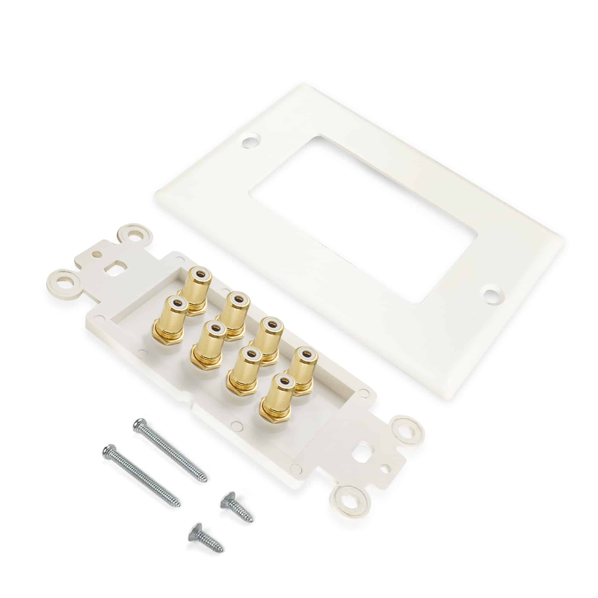 MX 8 WAY RCA FEMALE - FACE PLATE ( 114 X 70 mm )