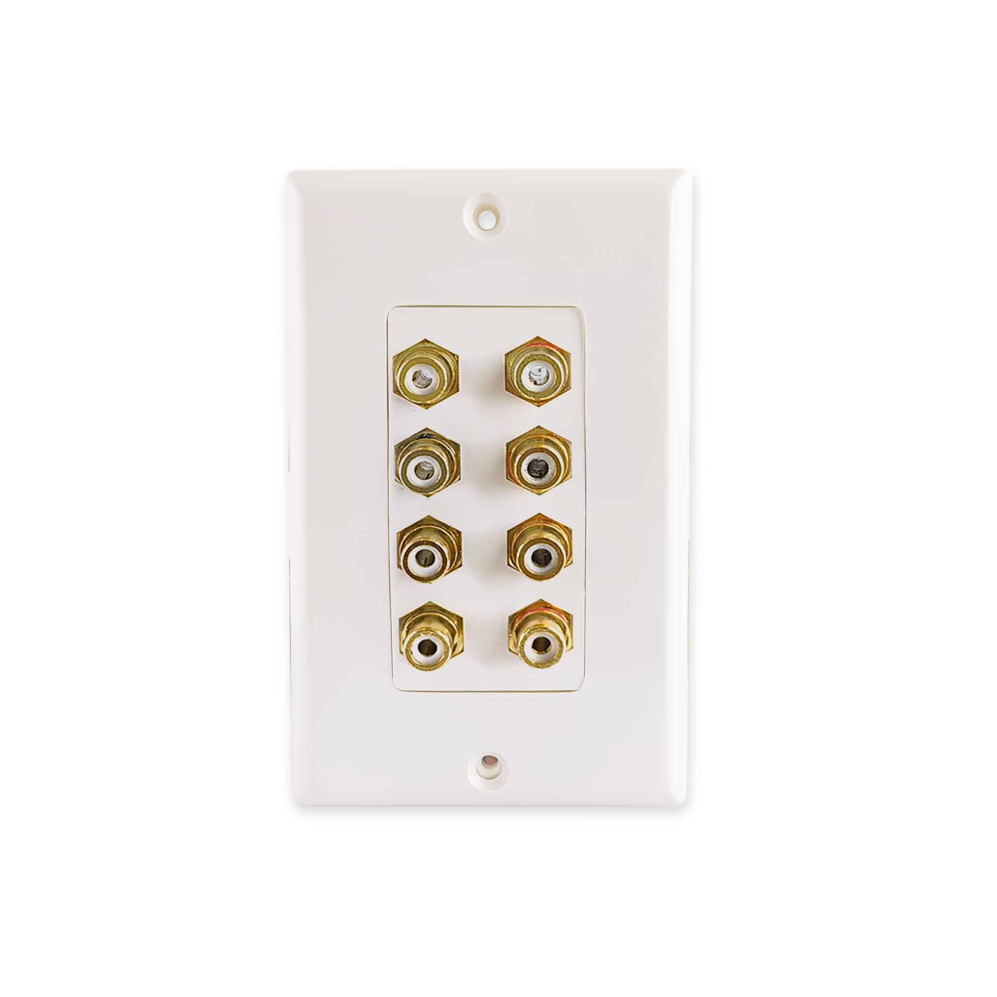 MX 8 WAY RCA FEMALE - FACE PLATE ( 114 X 70 mm )