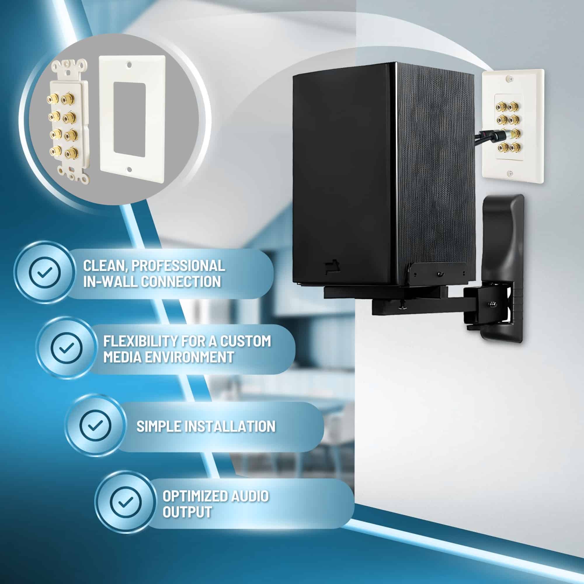 MX 8 WAY RCA FEMALE - FACE PLATE ( 114 X 70 mm )