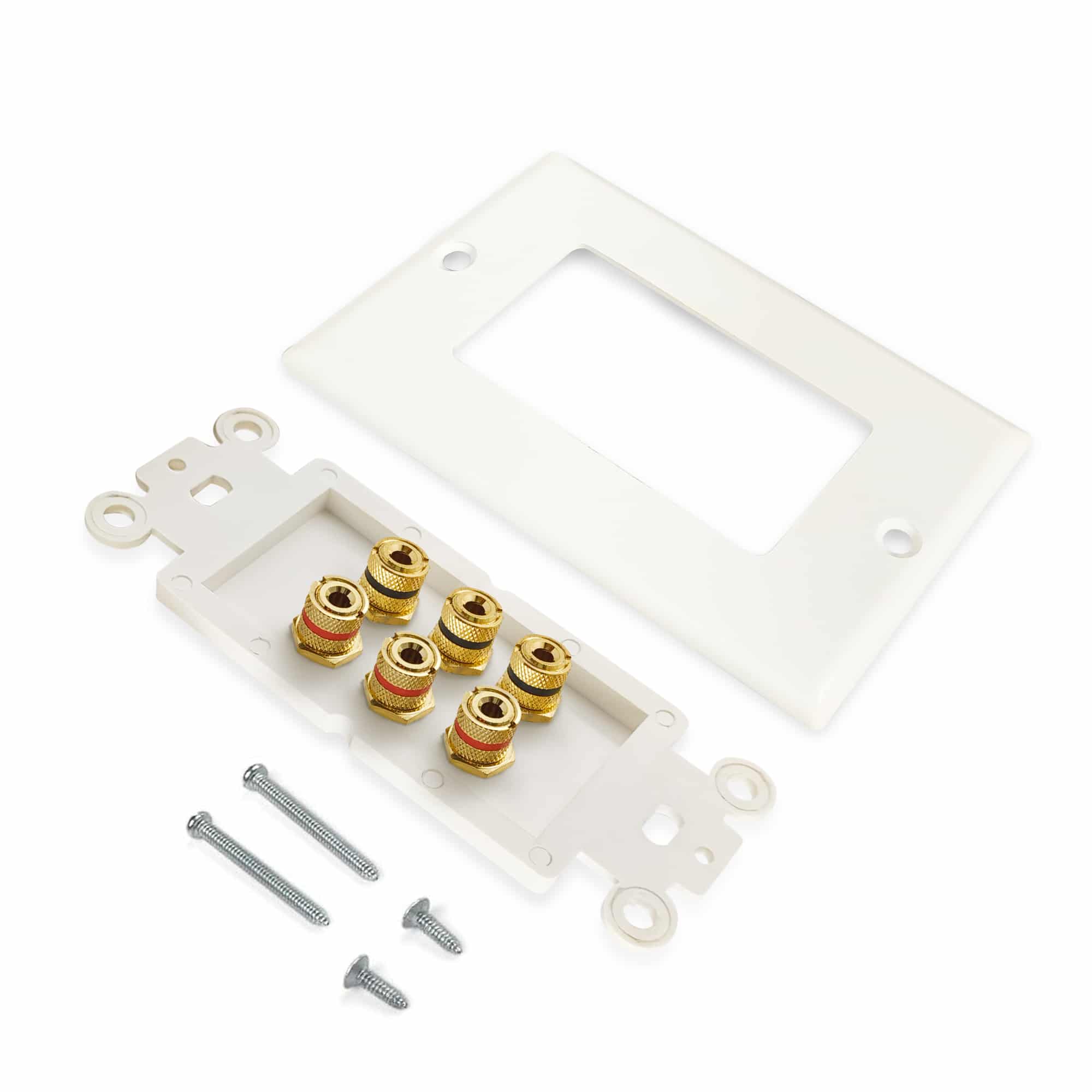 MX 6 WAY 4mm BANANA FEMALE / BANANA FEMALE FACE PLATE ( 114 X 70 mm )