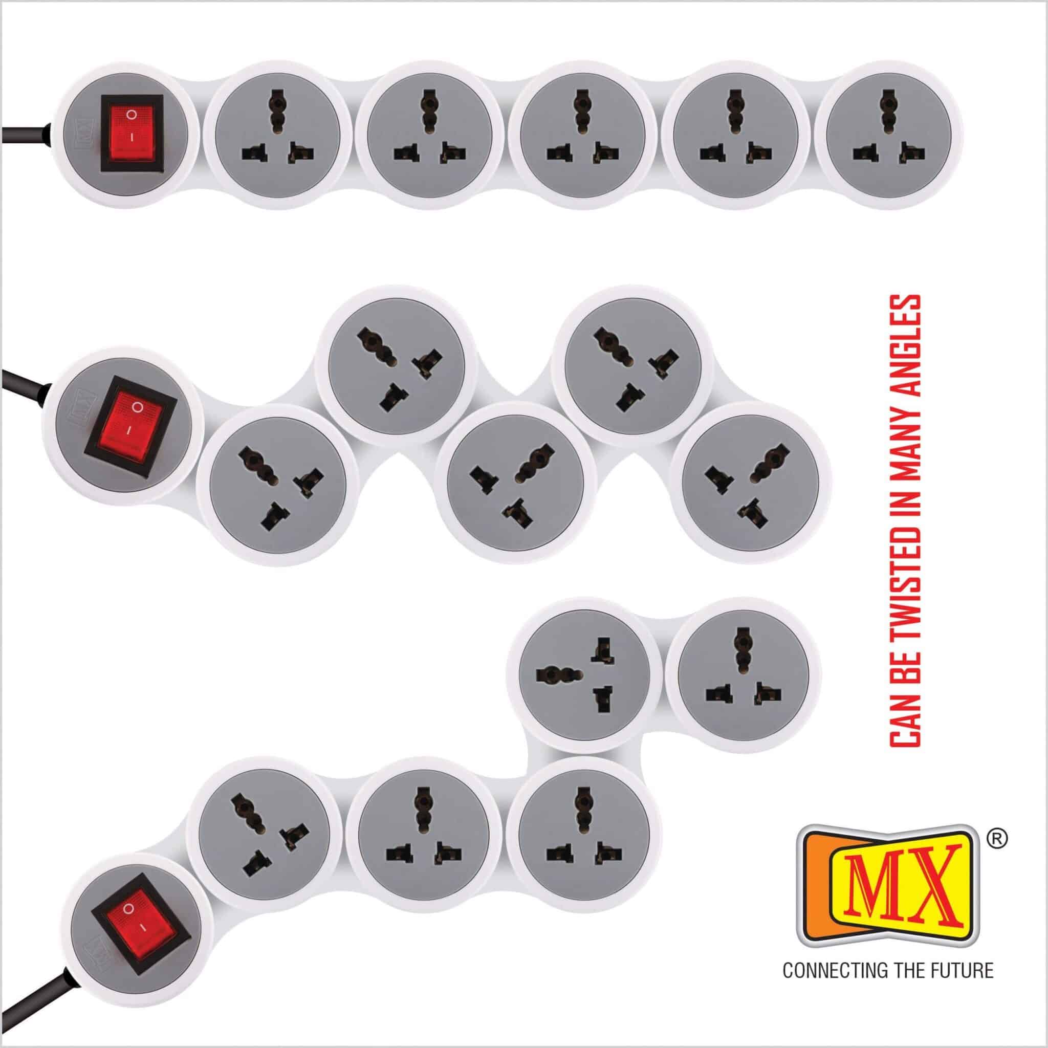 MX 5 Outlet Universal Sockets Snake Power Strip with 15 Amp Master Switch 1.5 mtr cord for home appliances like electric cooktop & Stove - Image 8