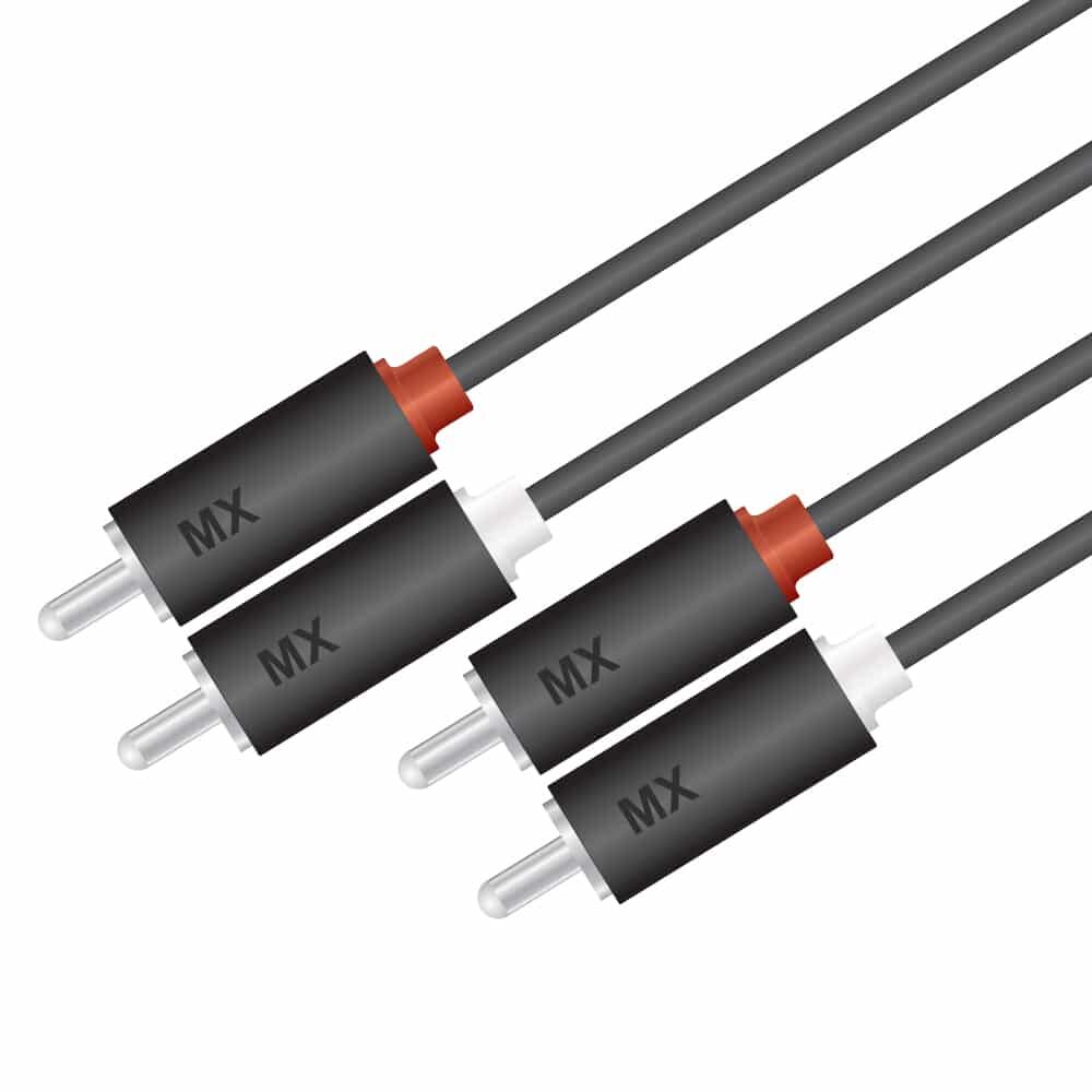 MX 2 RCA PLUG TO 2 RCA PLUG CORD - 1.5 METER